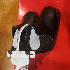 Baby booties. Size 2 (6-9months) Rising Star. BLACK WITH GLITTER.
